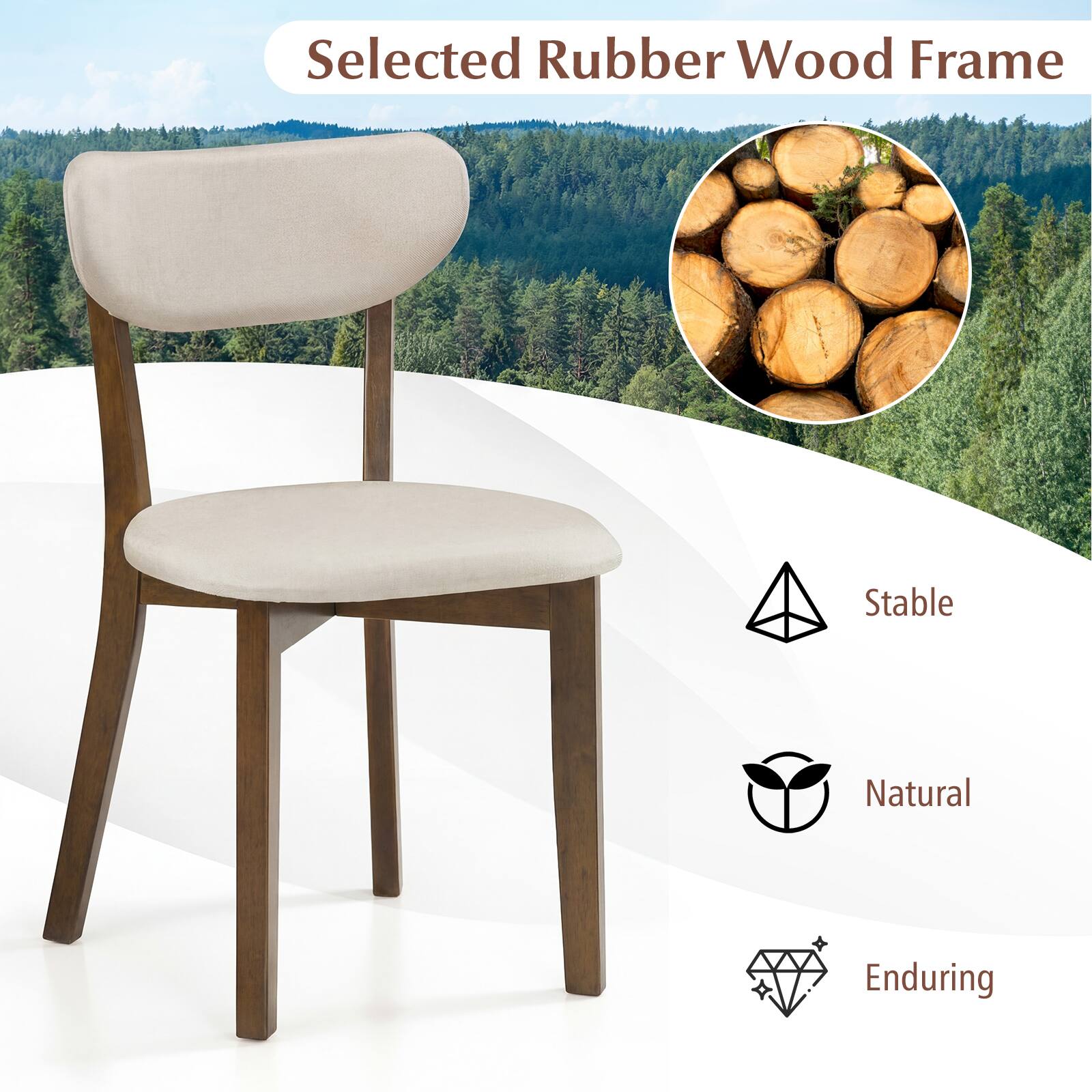 Selected Rubber Wood Frame

Stable  
Natural  
Enduring