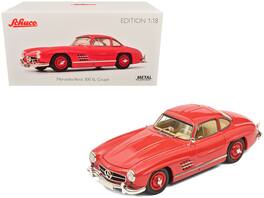 Mercedes-Benz 300 SL Gullwing Coupe 1/18 Diecast Model Car by Schuco - Red