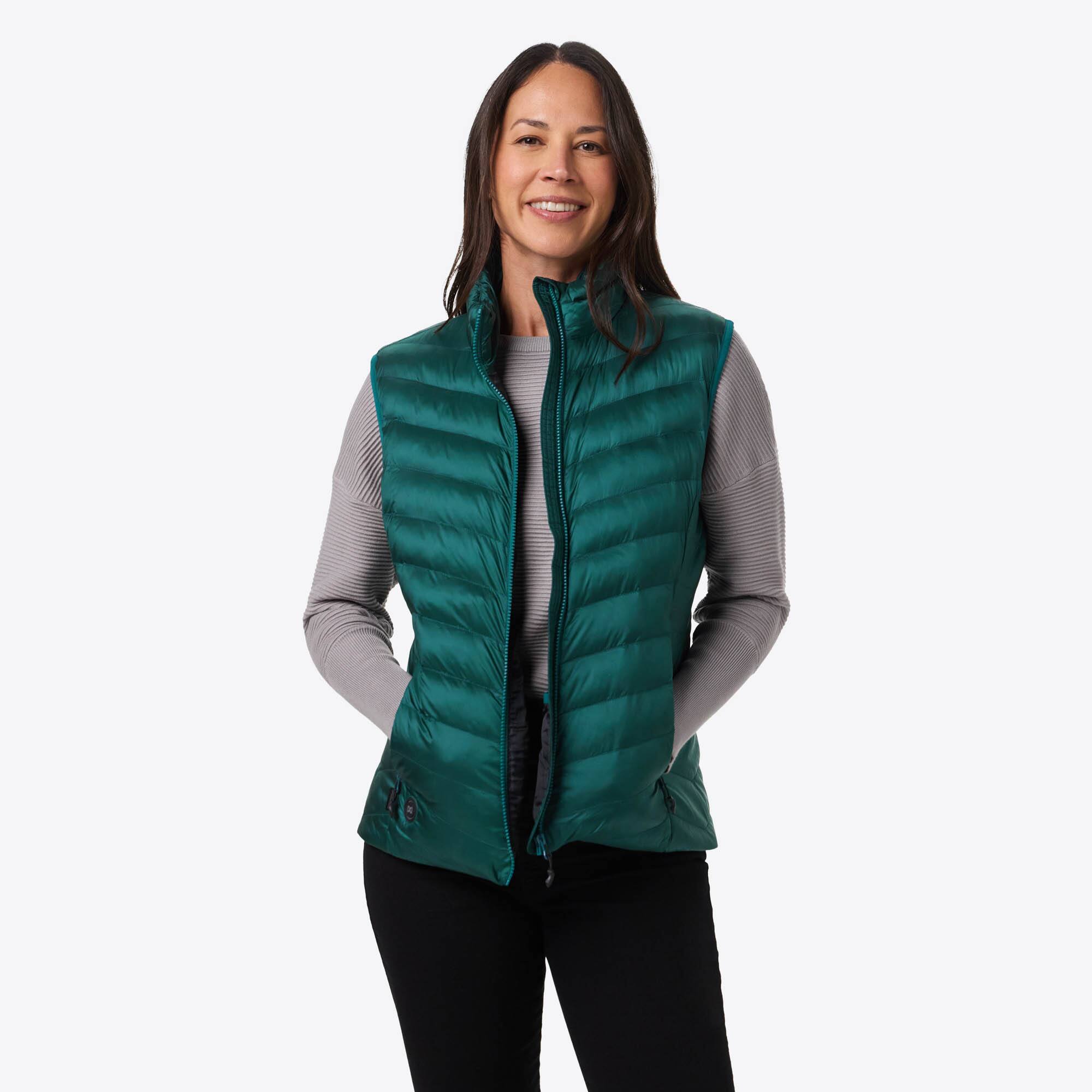 Front. Mobile Warming - Women's Backcountry Xtera Heated Vest - Teal.