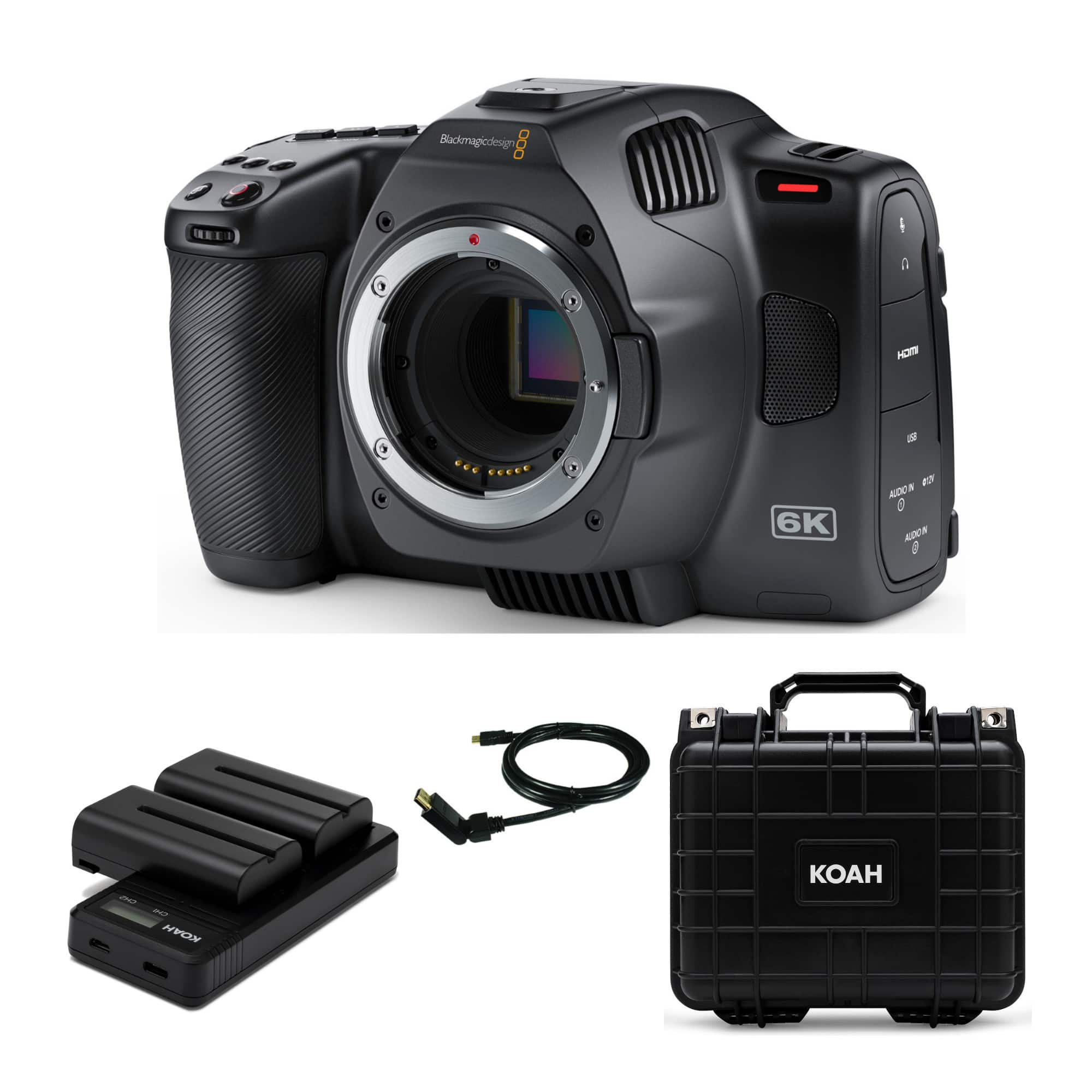 Blackmagic Design - Blackmagic Pocket Cinema Camera 6K G2 Bundle with Hard Case and Accessories