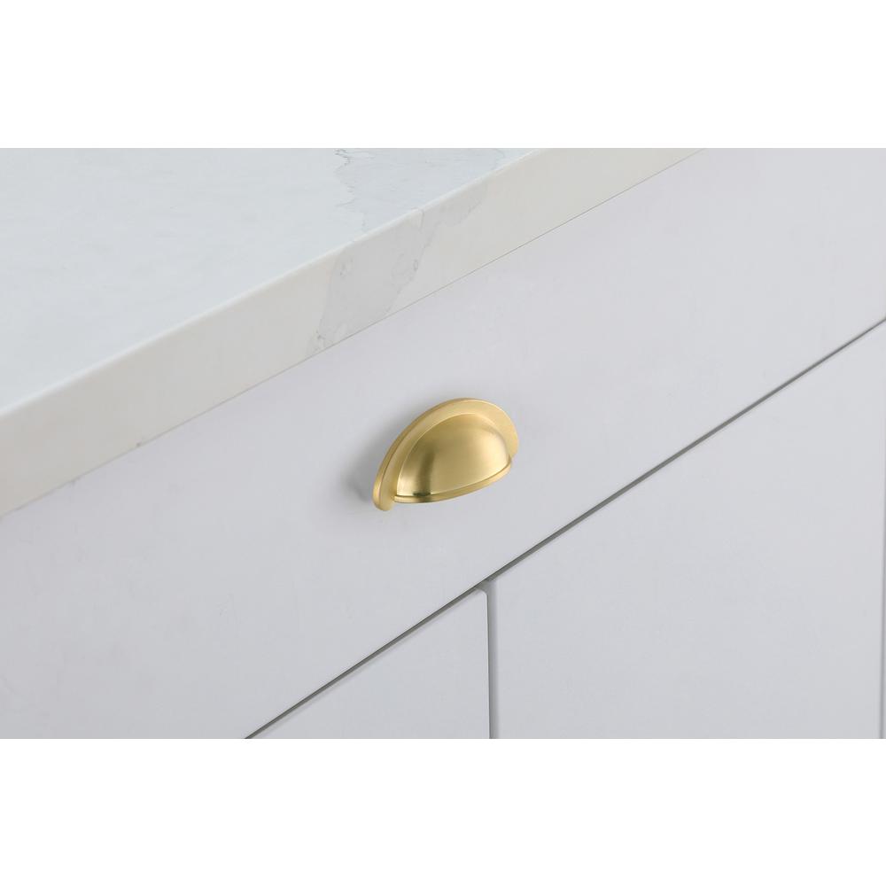 Alt View 1. Elegant Decor - Claude 2-3/4" Center to Center Brushed Gold Cup Bar Pull Multipack (set of 10) - Brushed Gold.