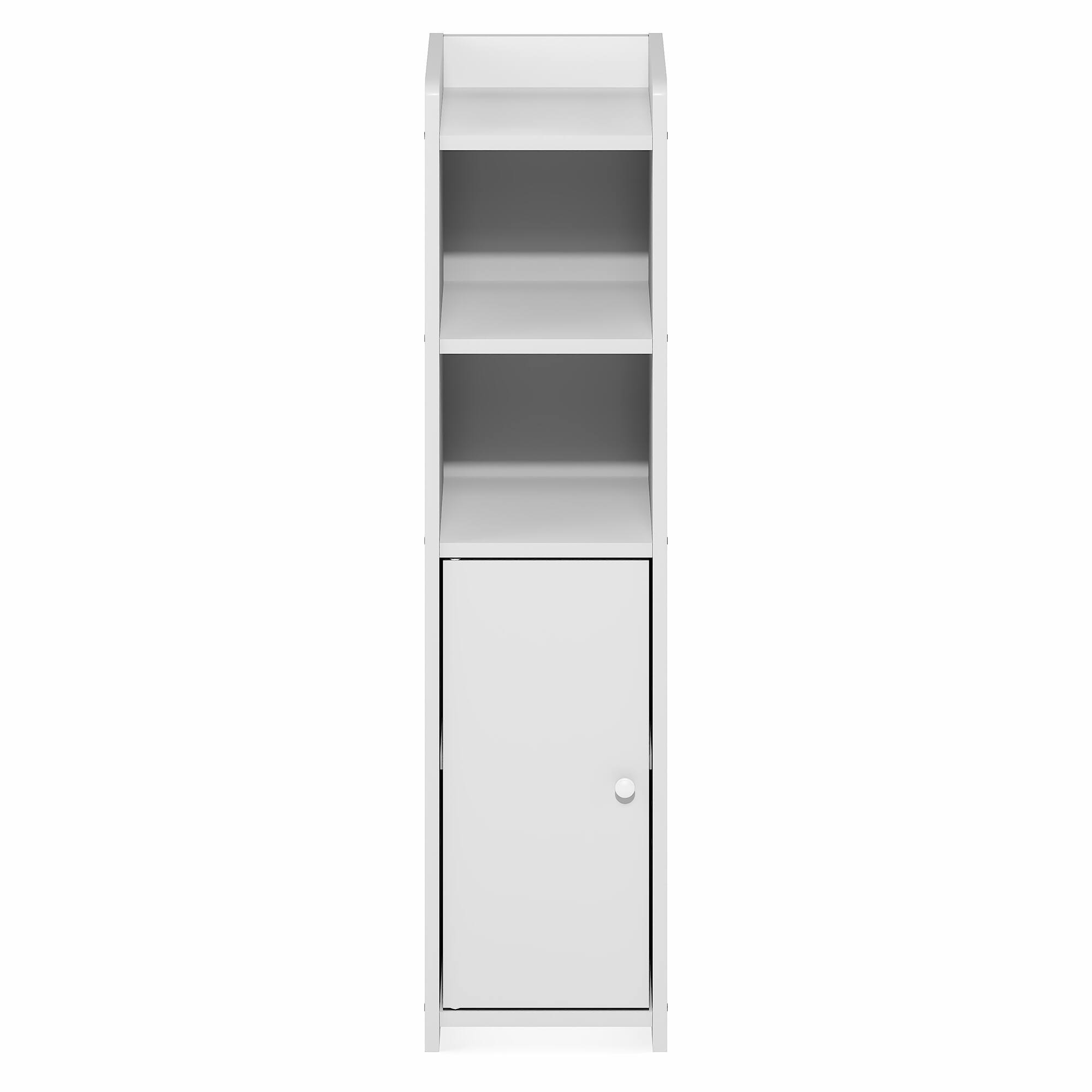 Alt View 7. Furinno - FULDA Closet Organizers and Storage, 5-Tier Closet Organizer, Narrow Closet Storage with Door and Adjustable Shelves,32H - White.