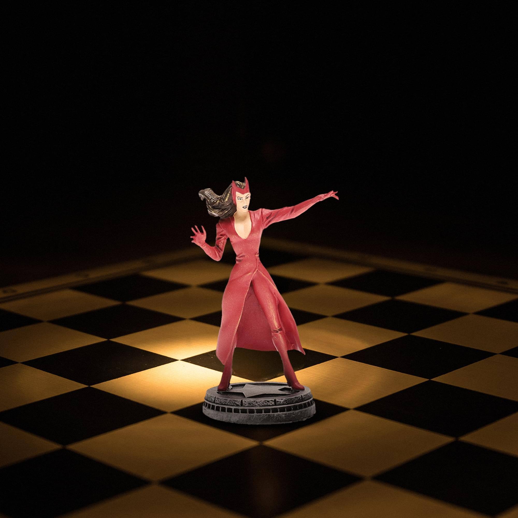 Alt View 5. Marvel - Marvel Chess Collection #29 Scarlet Witch (Pawn) | Chess Piece Only - Red.