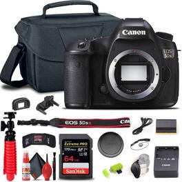 Canon - EOS 5DS DSLR Camera (Body Only) (0581C002) + 64GB Card + Case + More (International Version)