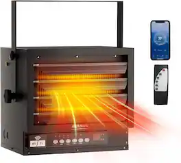 Winado - WiFi Smart Electric Garage Heater, 7500W Ceiling Mount Space Heater, 240-Volt Hard-Wired Heater Fan-Forced Shop Heater - Black