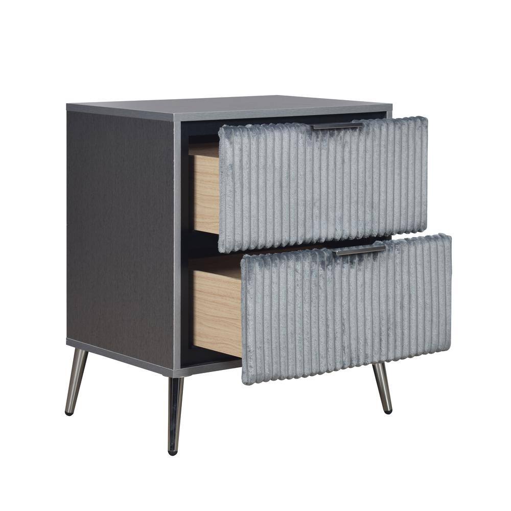 Alt View 1. New Classic Furniture - Kailani Nightstand- Gray - Gray.