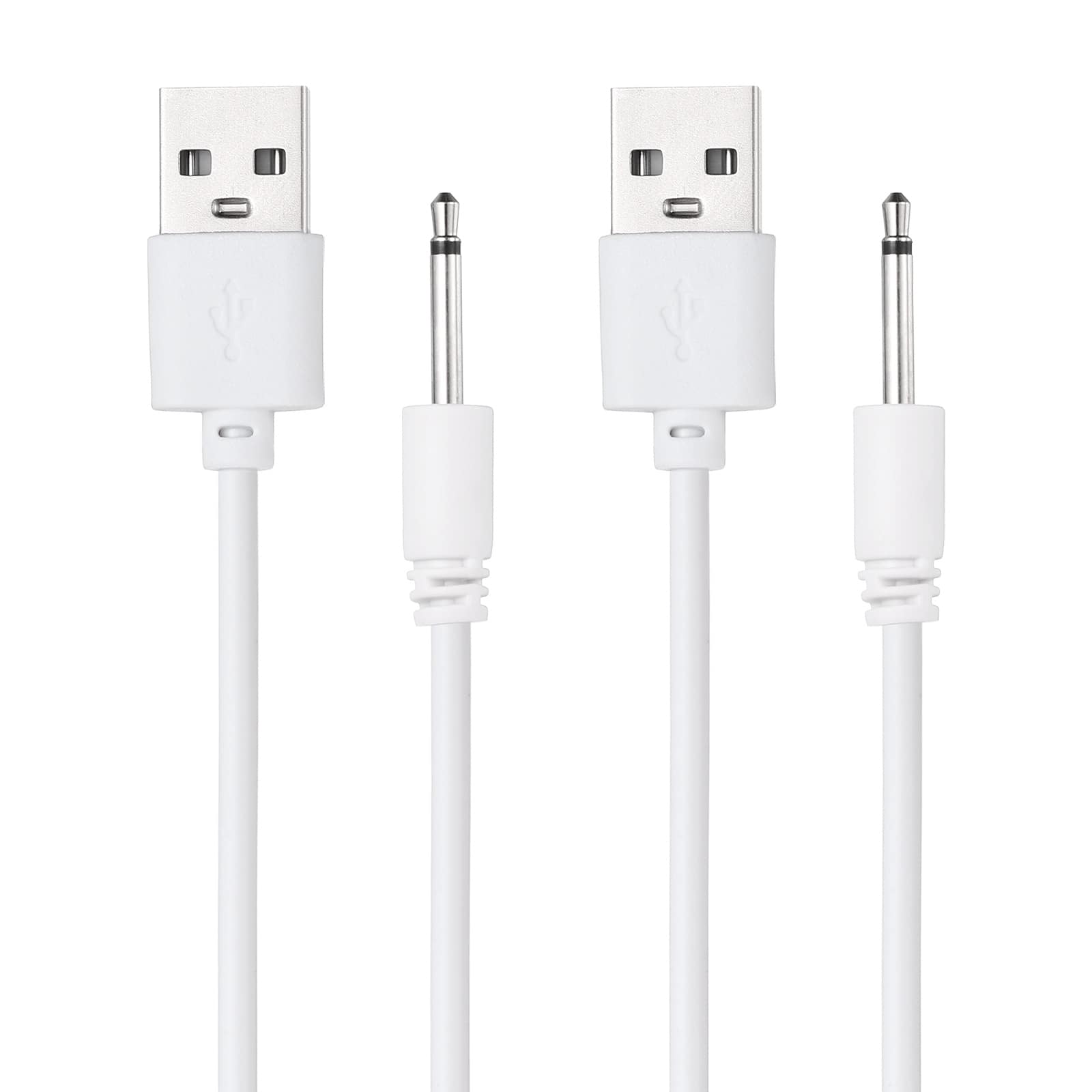 Unique Bargains - USB to DC Charging Cable, 2.6ft, 5V 1A, 2pcs - Ideal for Routers, Speakers, Cameras, and Other 5V Devices - White