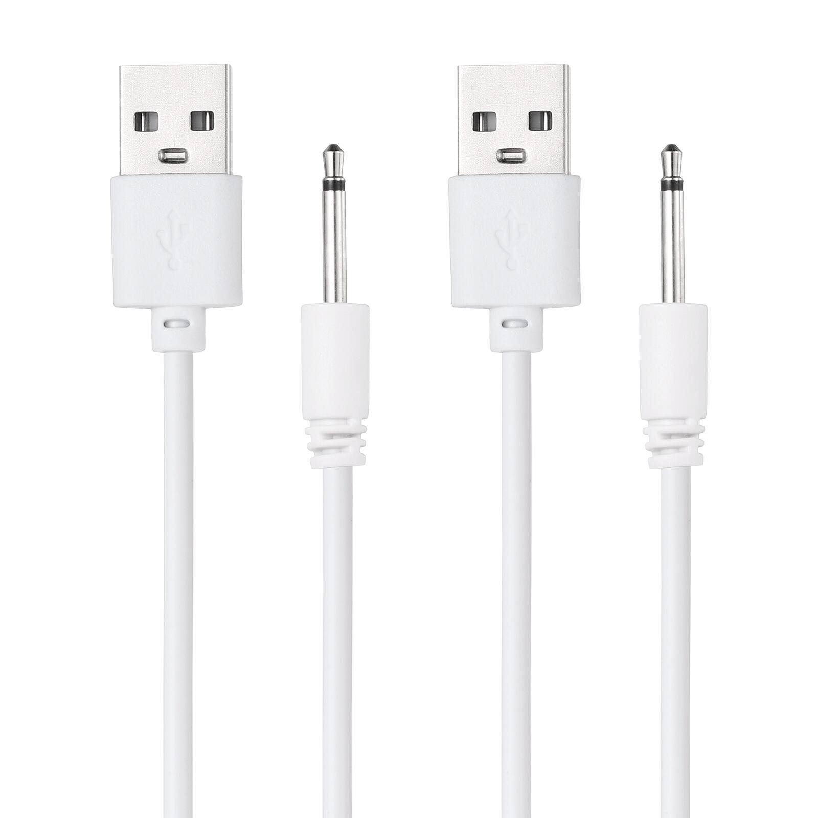 Front. Unique Bargains - USB to DC Charging Cable, 2.6ft, 5V 1A, 2pcs - Ideal for Routers, Speakers, Cameras, and Other 5V Devices - White.