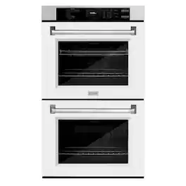ZLINE - 30 in. Double Wall Oven w/ Air Fry w/ White Matte Doors - Satin Stainless Steel