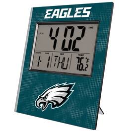 Keyscaper - Philadelphia Eagles Cross Hatch Digital Desk Clock - Multicolor