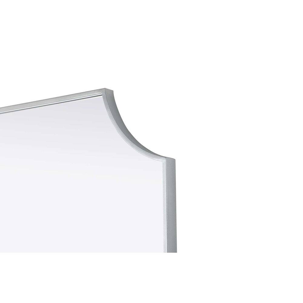 Back. Elegant Kitchen and Bath - Notched Metal Mirror 30x36 inch in Silver - Silver.