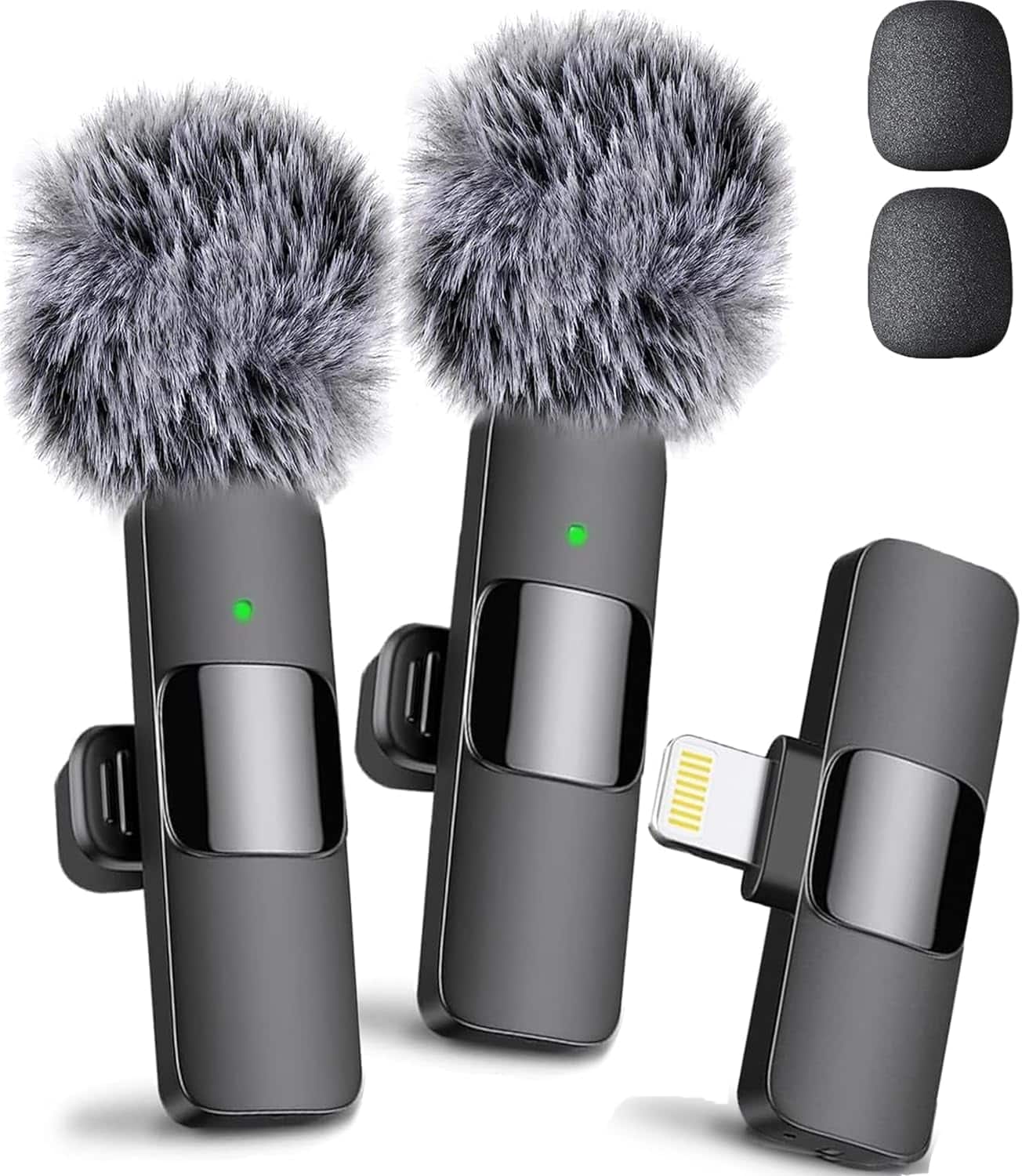 Front. Mini Mic Pro - Mini Mic Pro -Wireless Mic for iPhone, iPad, Android, Lavalier Microphone for Video Recording All iPhones & Androids - iPhones 14 & Below (Lightning).