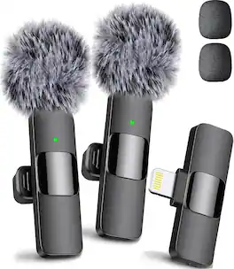 Mini Mic Pro - -Wireless Mic for iPhone, iPad, Android, Lavalier Microphone for Video Recording All iPhones & Androids - iPhones 14 & Below (Lightning)