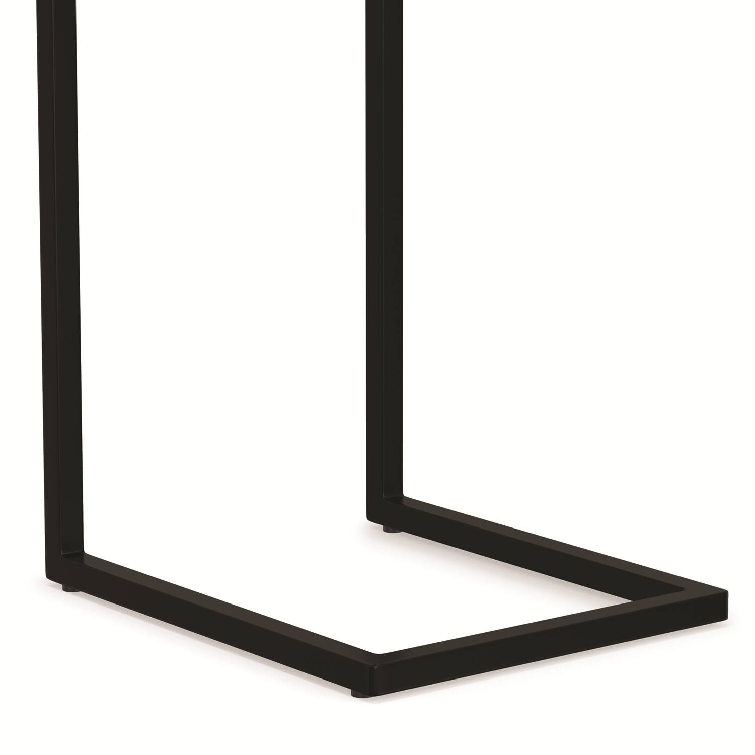Alt View 4. Simpli Home - Skyler 16 inch Wide Solid Mango/Metal Industrial C Side Table in Walnut Brown/Black, Assembled - Walnut Brown.