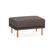 Front Zoom. Burrow - Contemporary Range Ottoman - Heather Charcoal.