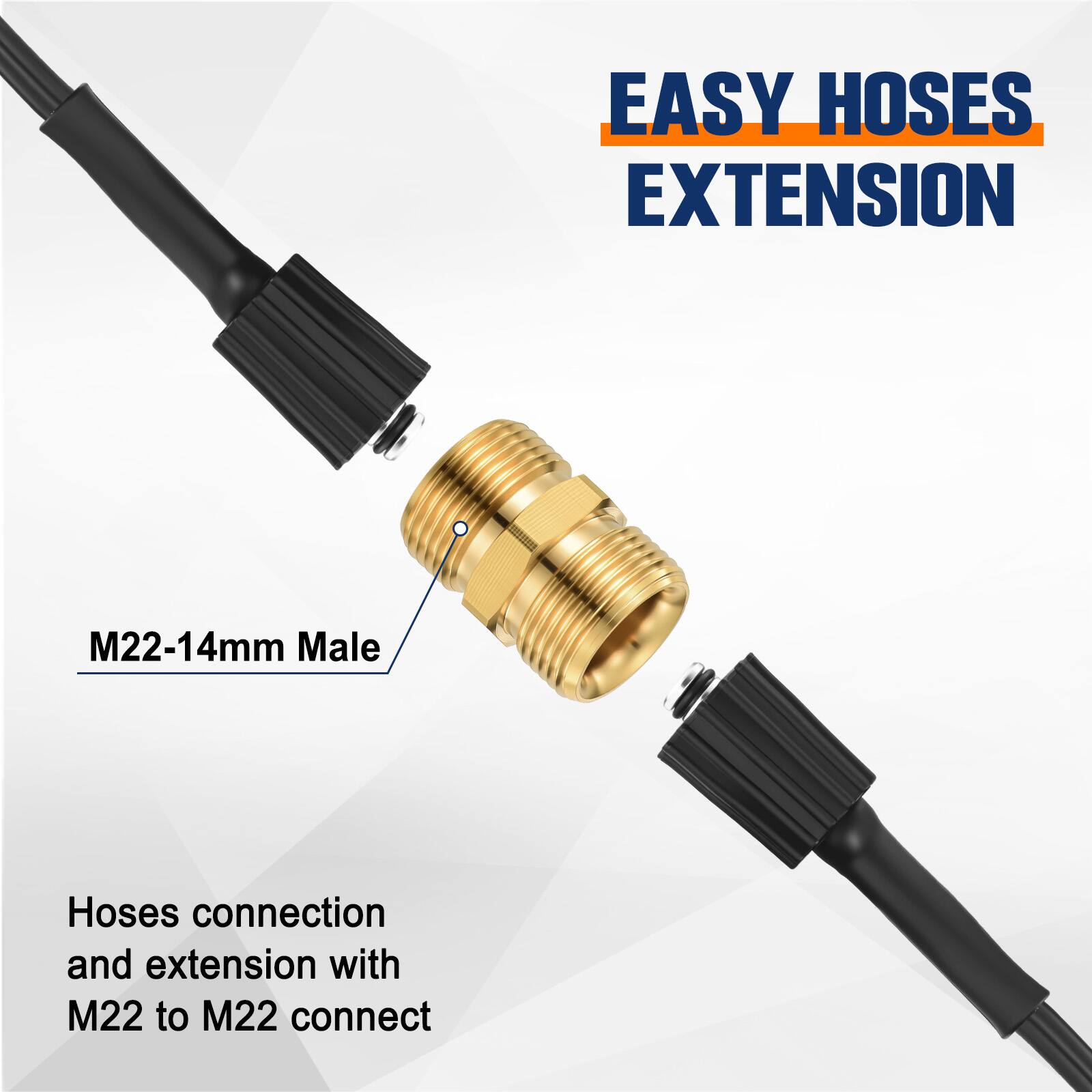 EASY HOSES EXTENSION

M22-14mm Male

Hoses connection and extension with M22 to M22 connect