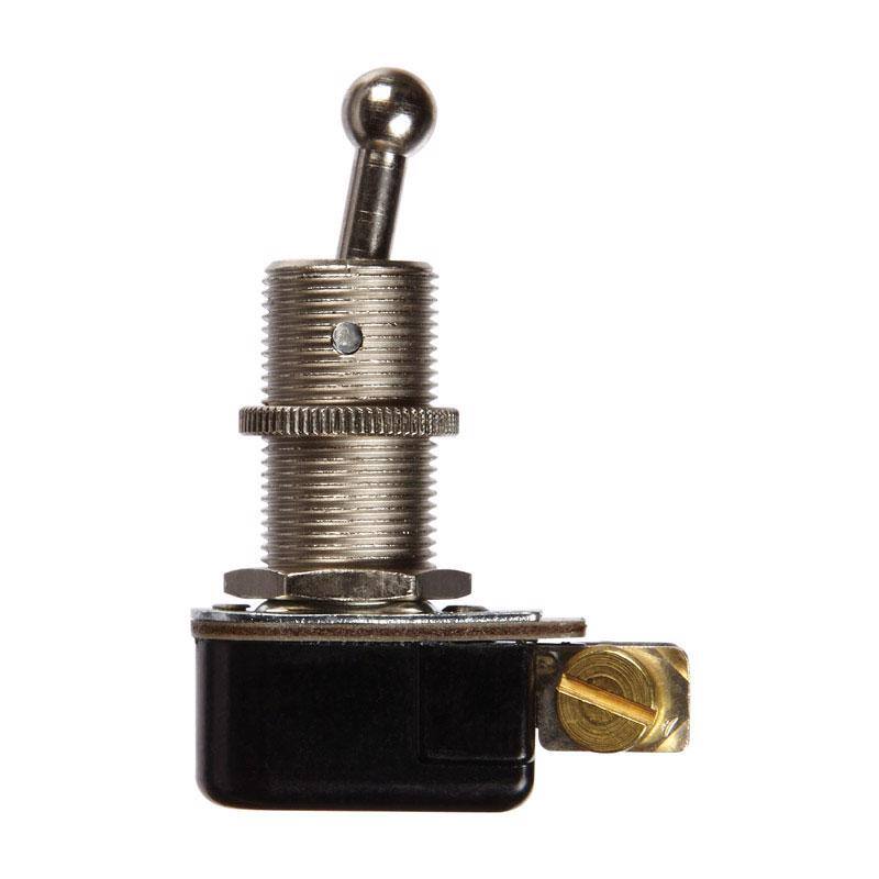 Angle. Jandorf - Jandorf 6 amps Single Pole Ball Toggle Appliance Switch Black/Silver 1 pk - Black/Silver.