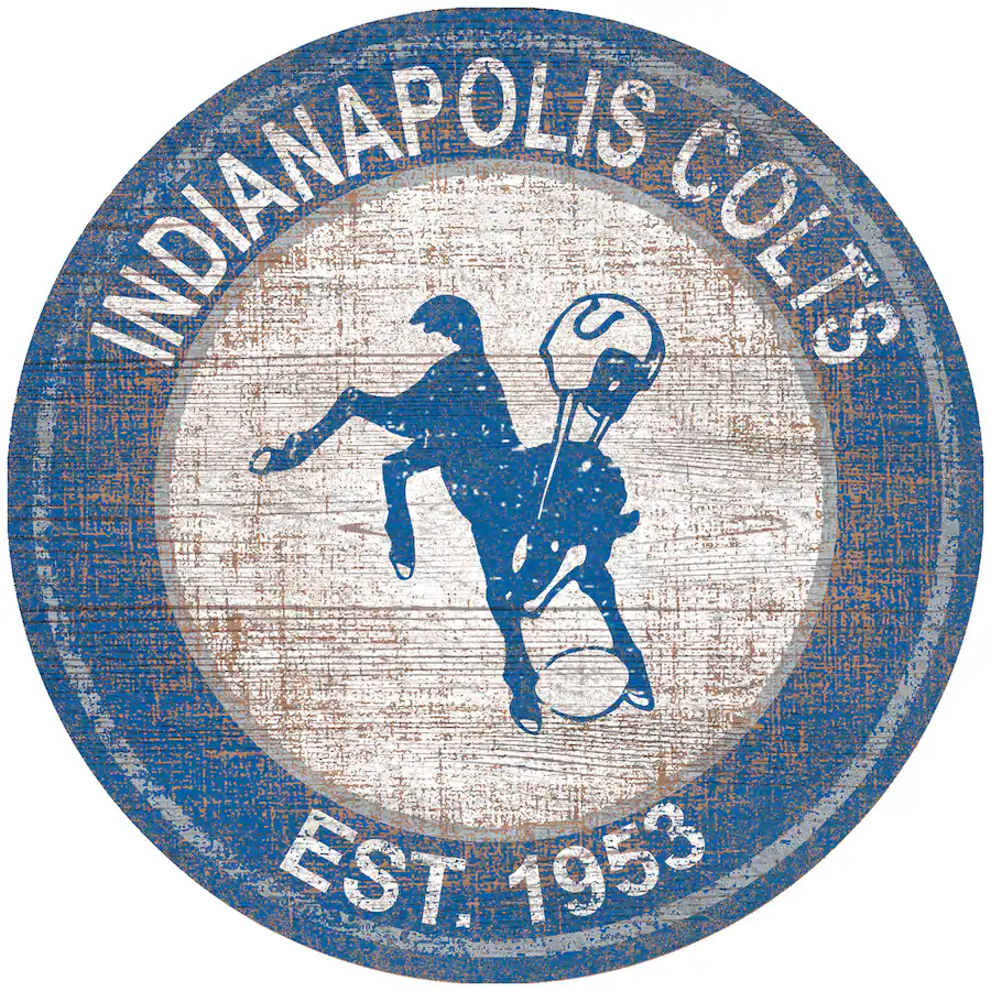 Fan Creations Indianapolis Colts 24 Round Heritage Logo Sign fan-creations-indianapolis-colts-24-round-heritage-logo-sign