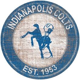 Fan Creations - Indianapolis Colts 24'' Round Heritage Logo Sign - Multicolor