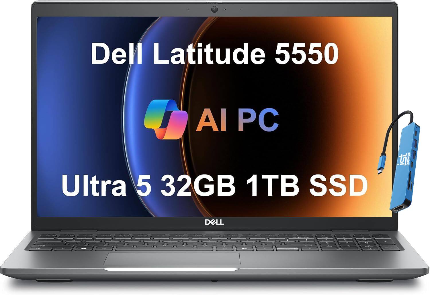 Dell - Refurbished Excellent - Upgraded - Latitude 5550 15.6" FHD Business AI Laptop - Intel Core Ultra 5 - 32GB RAM - 1TB SSD - Thunderbolt - Backlit - Win11Pro - Ultra 5 125U - Gray