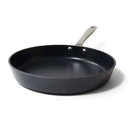 Front. Alva - Alva Maestro Nonstick Ceramic Frying Pan 8" - Easy to Clean, Oven Safe and Toxin-Free Cookware - Black.