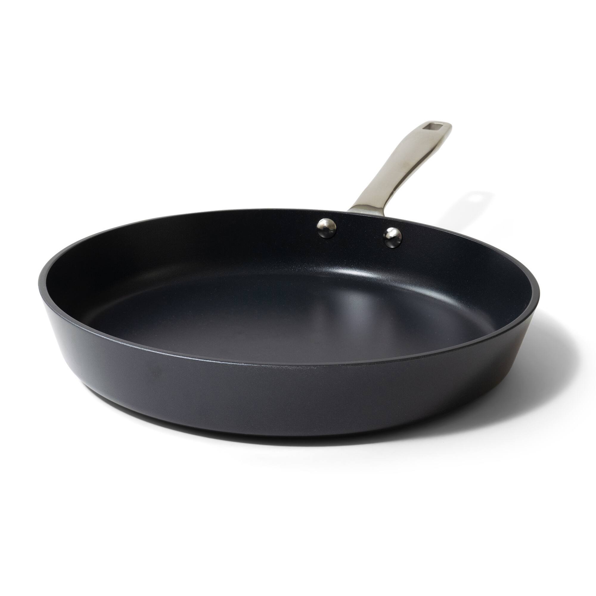Front. Alva - Alva Maestro Nonstick Ceramic Frying Pan 8" - Easy to Clean, Oven Safe and Toxin-Free Cookware - Black.