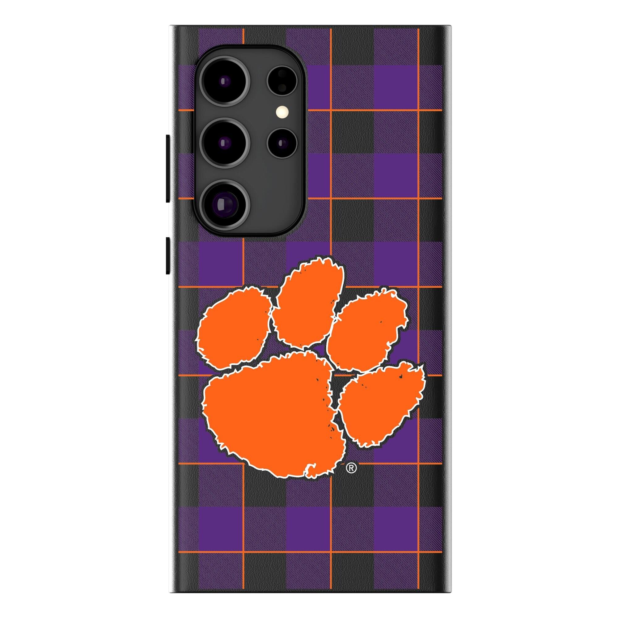 Keyscaper - NCAA - Clemson Tigers Plaid Galaxy Magnetic Bump Case - S24 - Black price history on PriceWatchPro