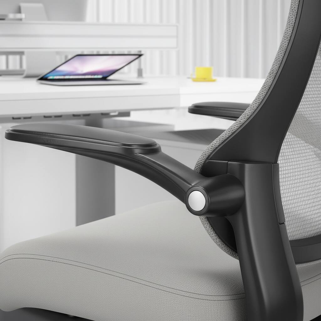 Left. AOITUN - Ergonomic office desk chair with adjustable arms and lumbar support for home or office - Gray.
