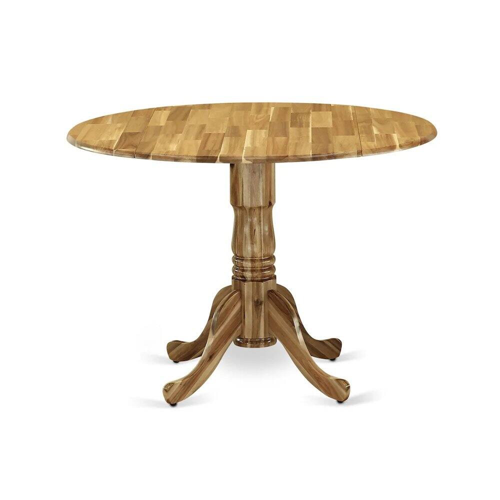 Back. East West Furniture - Dining Room Set Natural - Brown.