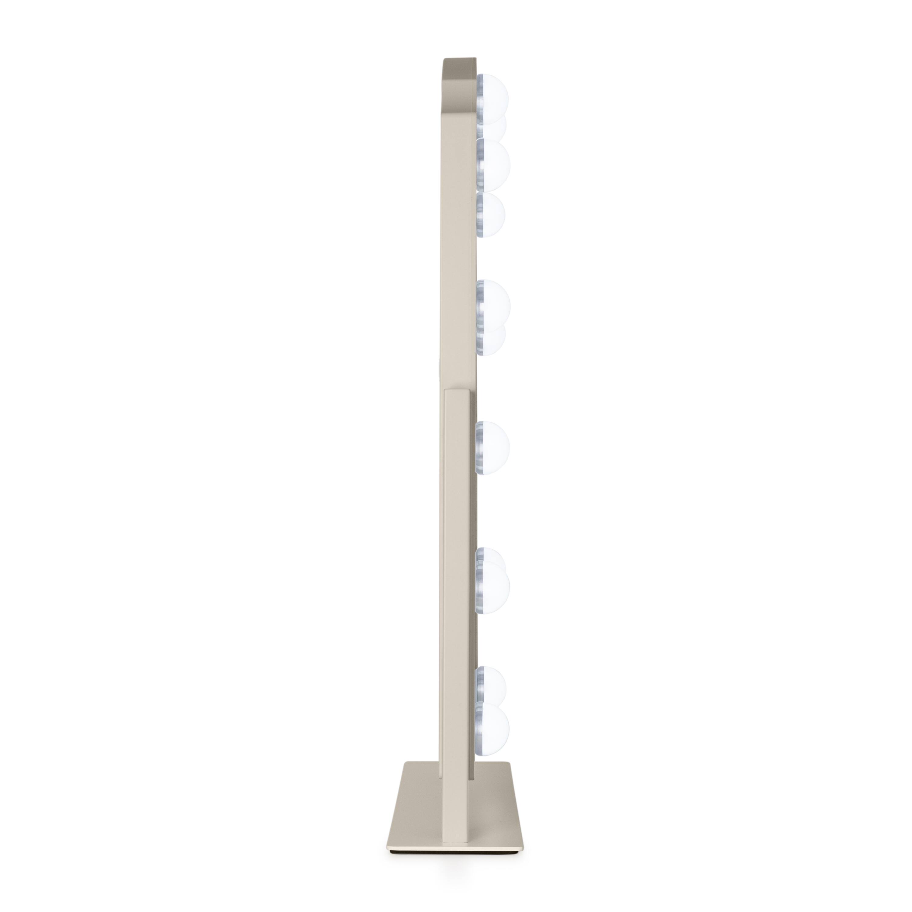 Left. Zadro - Zadro Scalloped Edge Hollywood LED Vanity Mirror 12" x 19" - Neutral.