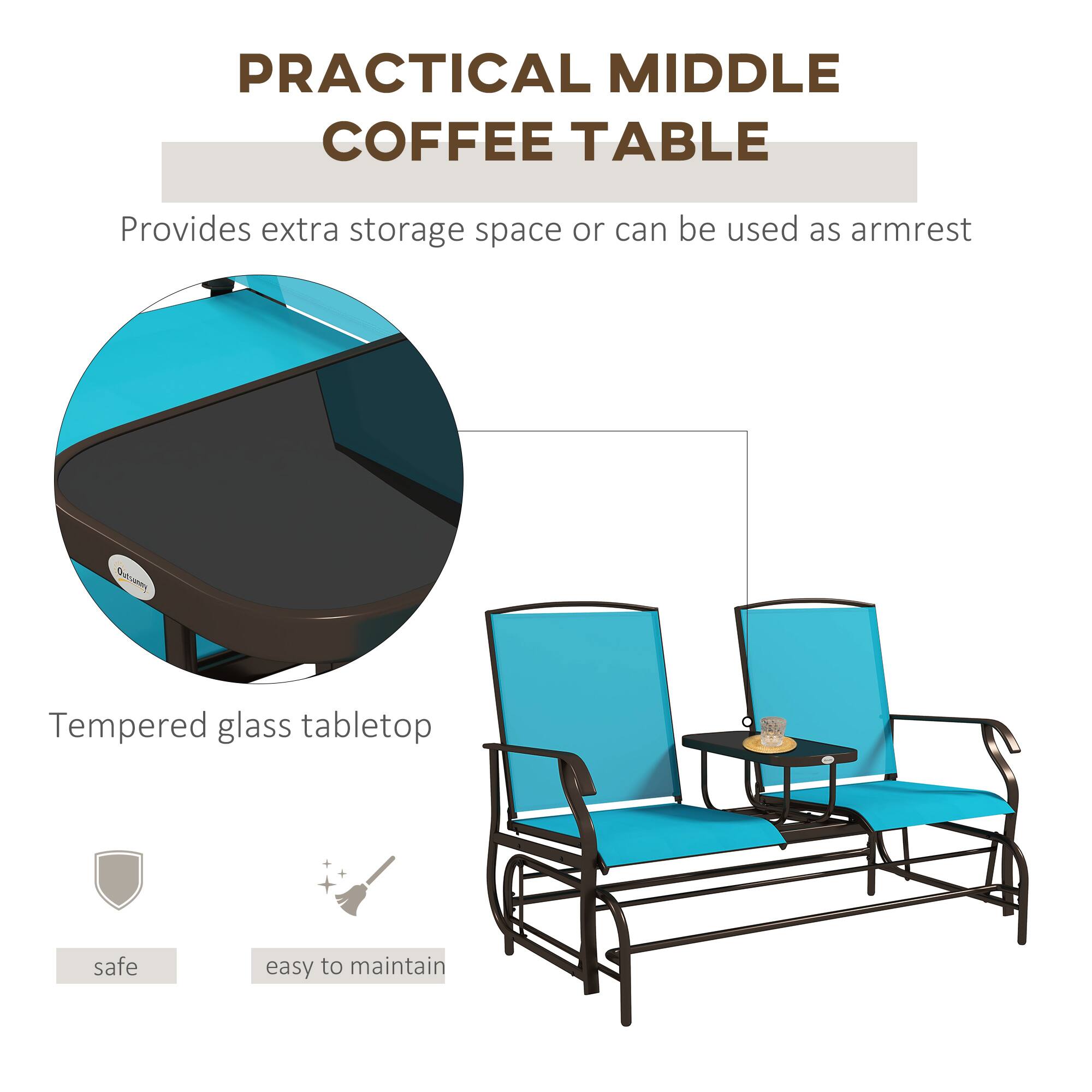 PRACTICAL MIDDLE COFFEE TABLE
Provides extra storage space or can be used as armrest
Tempered glass tabletop
safe
easy to maintain