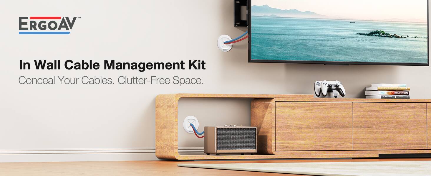 ERGOAV In Wall Cable Management Kit Conceal Your Cables. Clutter-Free Space.