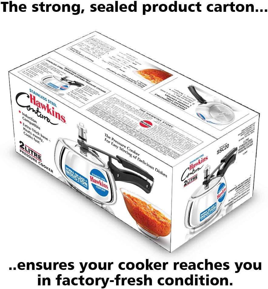 The strong, sealed product carton...  
ensures your cooker reaches you in factory-fresh condition.