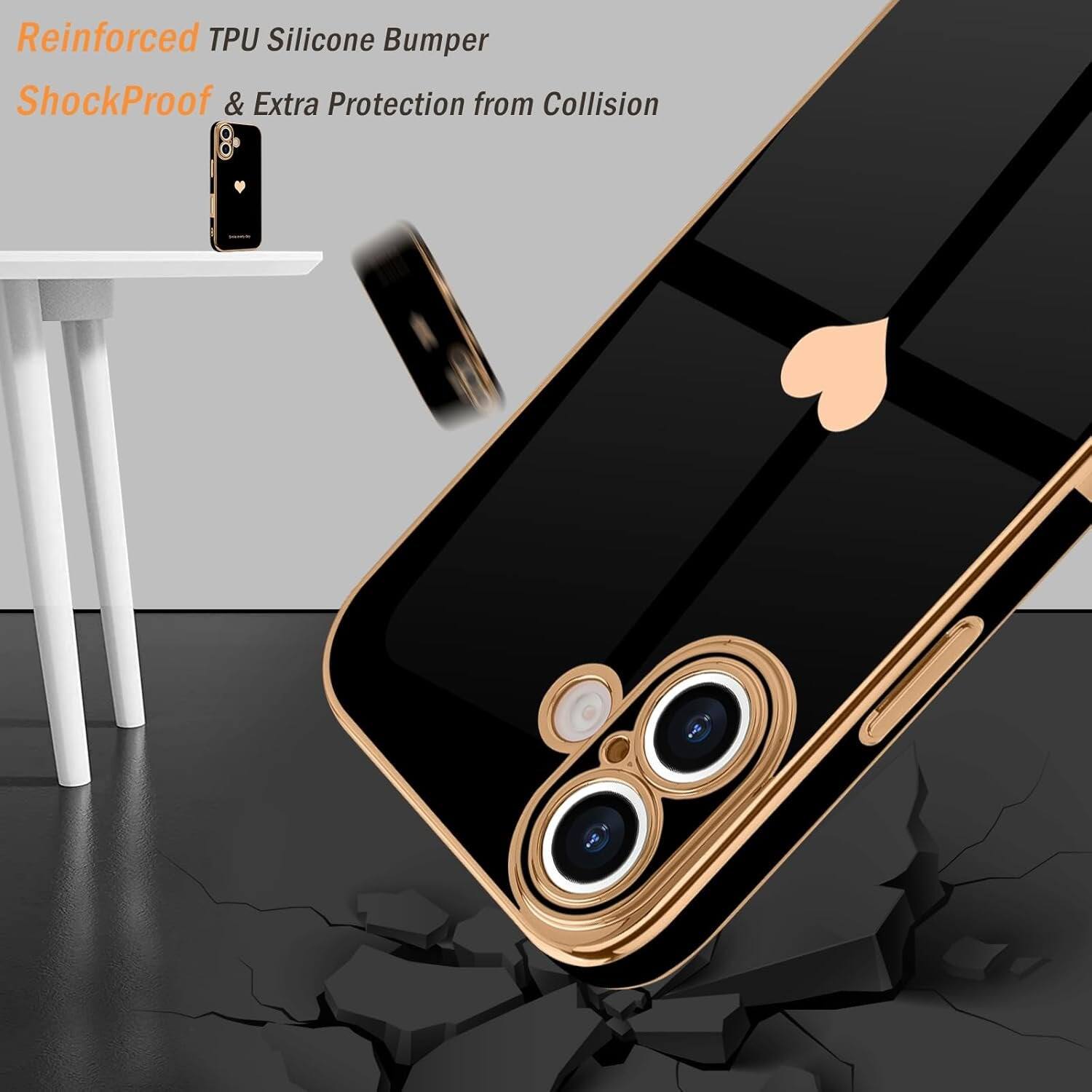 Reinforced TPU Silicone Bumper, ShockProof & Extra Protection from Collision