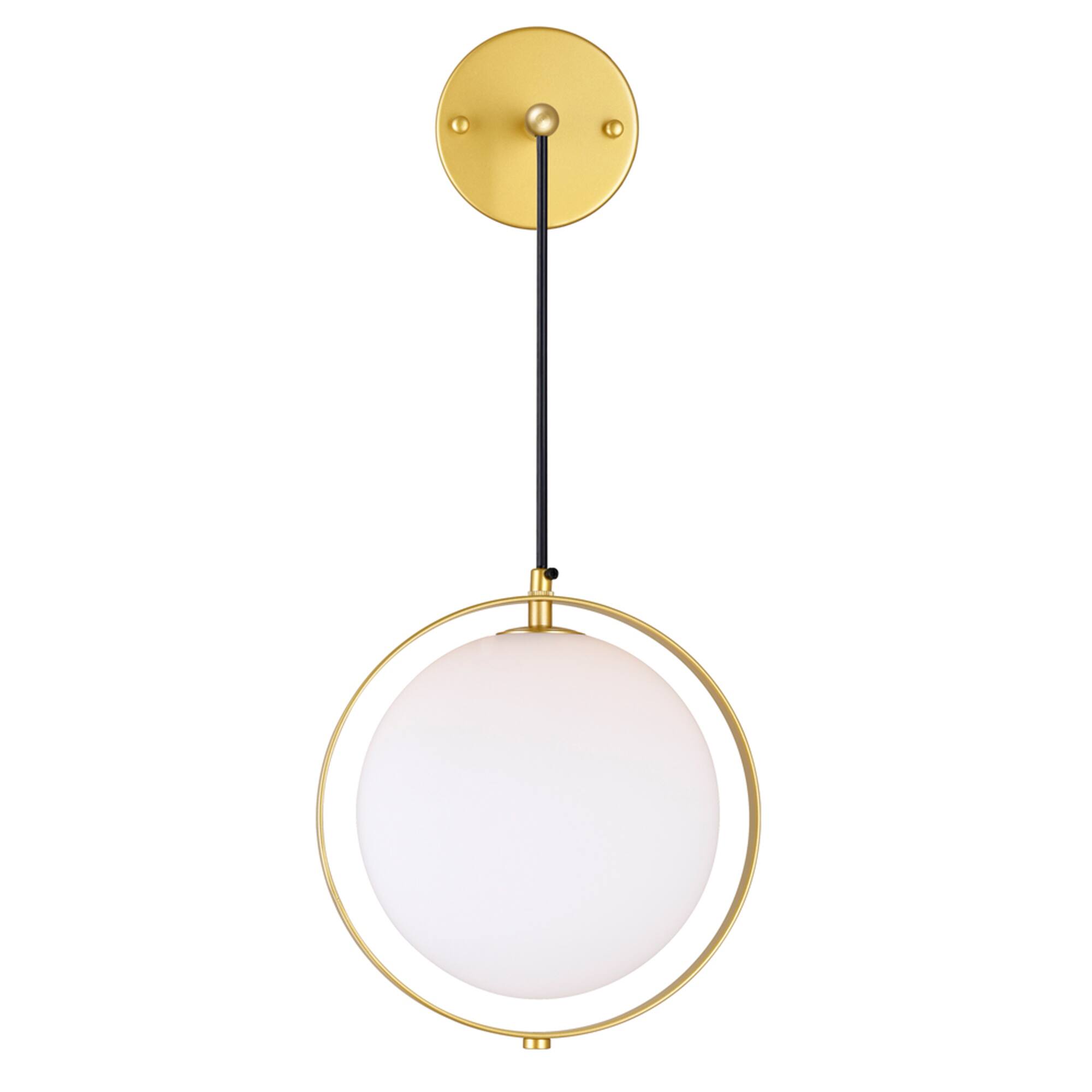 Angle. CWI Lighting - Da Vinci 1 Light Wall Light With Brass Finish - Medallion Gold.