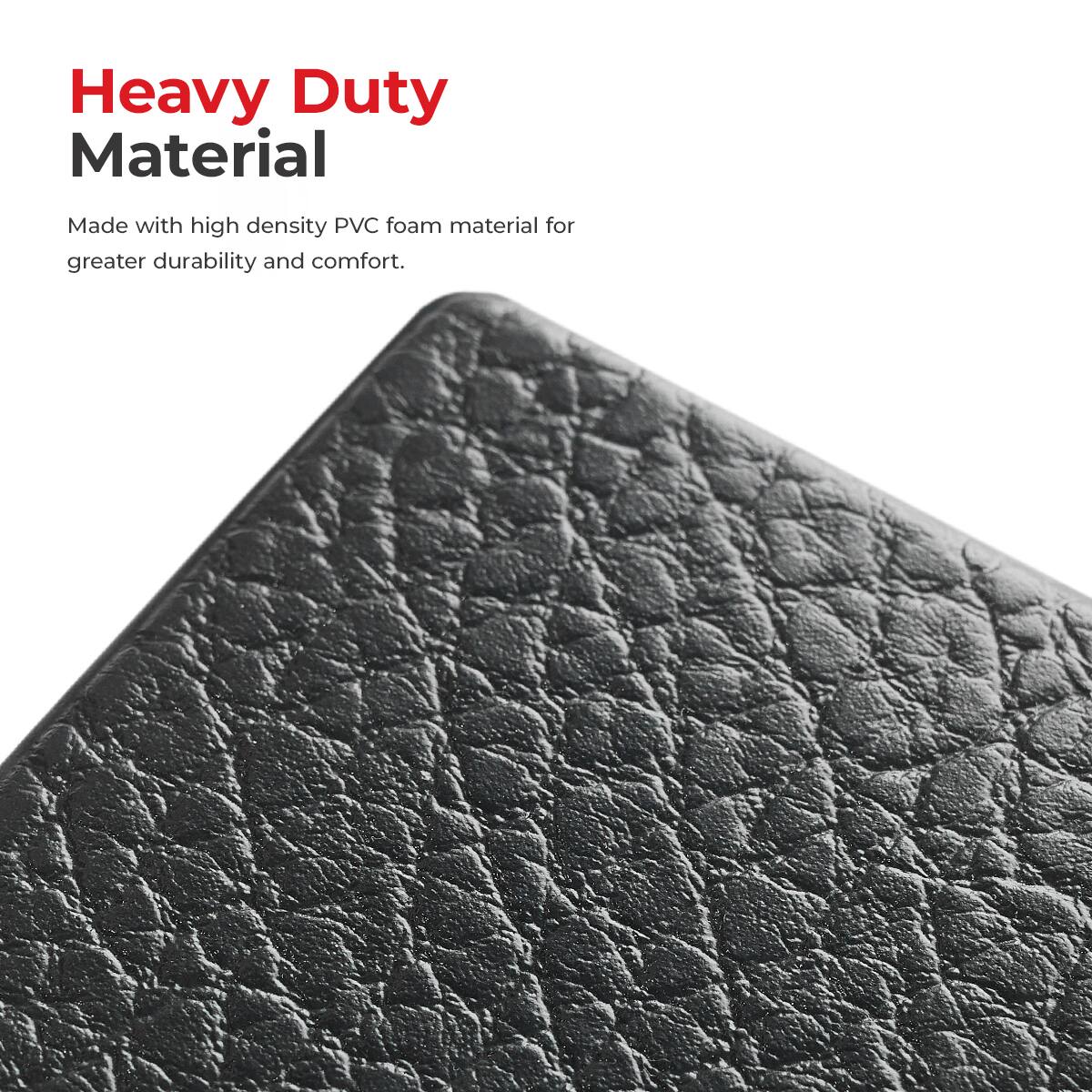 Heavy Duty Material
Made with high density PVC foam material for greater durability and comfort.