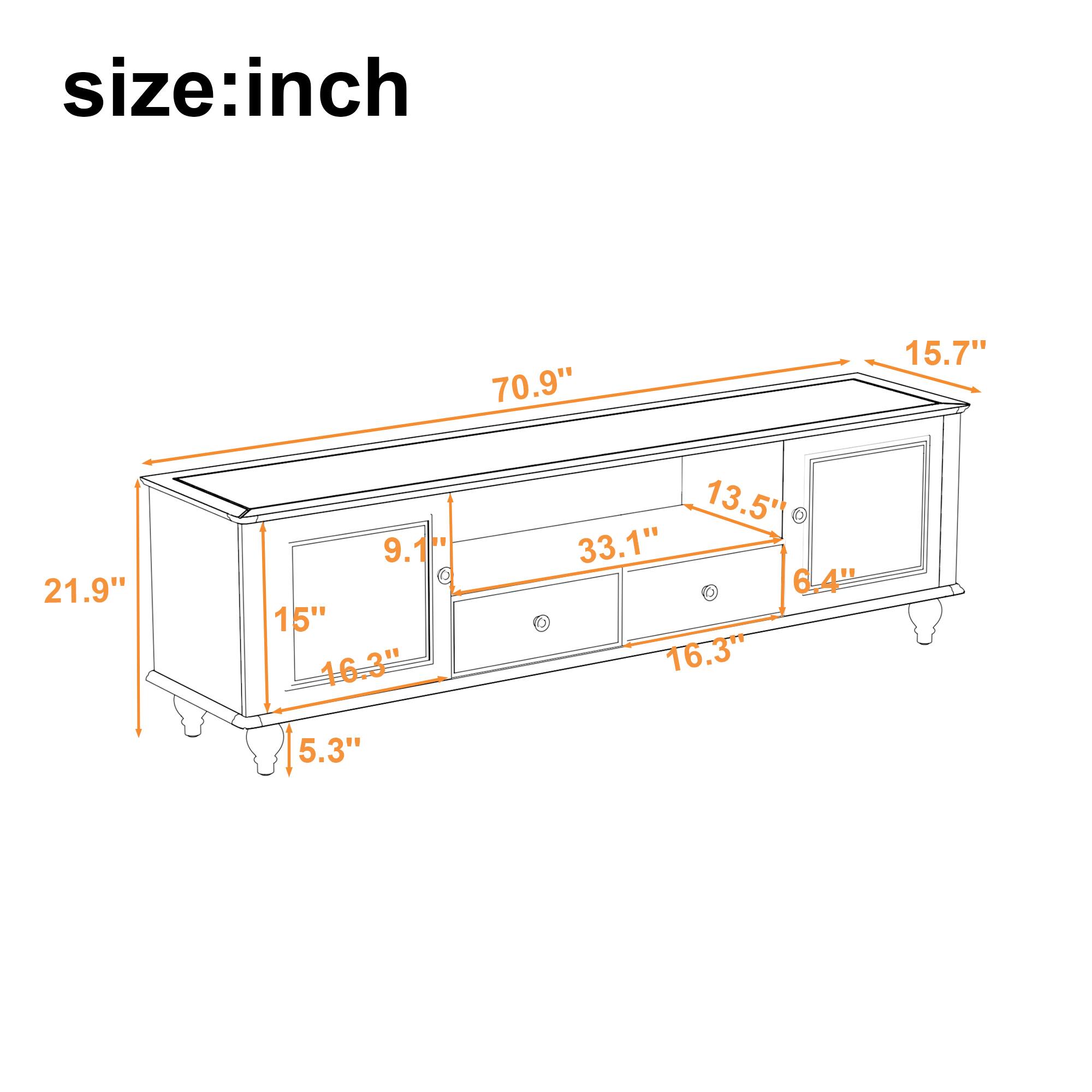 size: inch  
70.9"  
15.7"  
21.9"  
9.1"  
15"  
16.3"  
13.5"  
33.1"  
6.4"  
5.3"