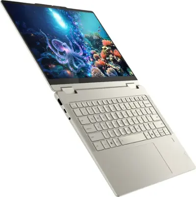 Lenovo - Yoga 7 2-in-1 - Copilot+ PC - 14" 2K OLED Touchscreen Laptop  - AMD Ryzen AI 5 340 - 16GB Memory - 512GB SSD - Seashell