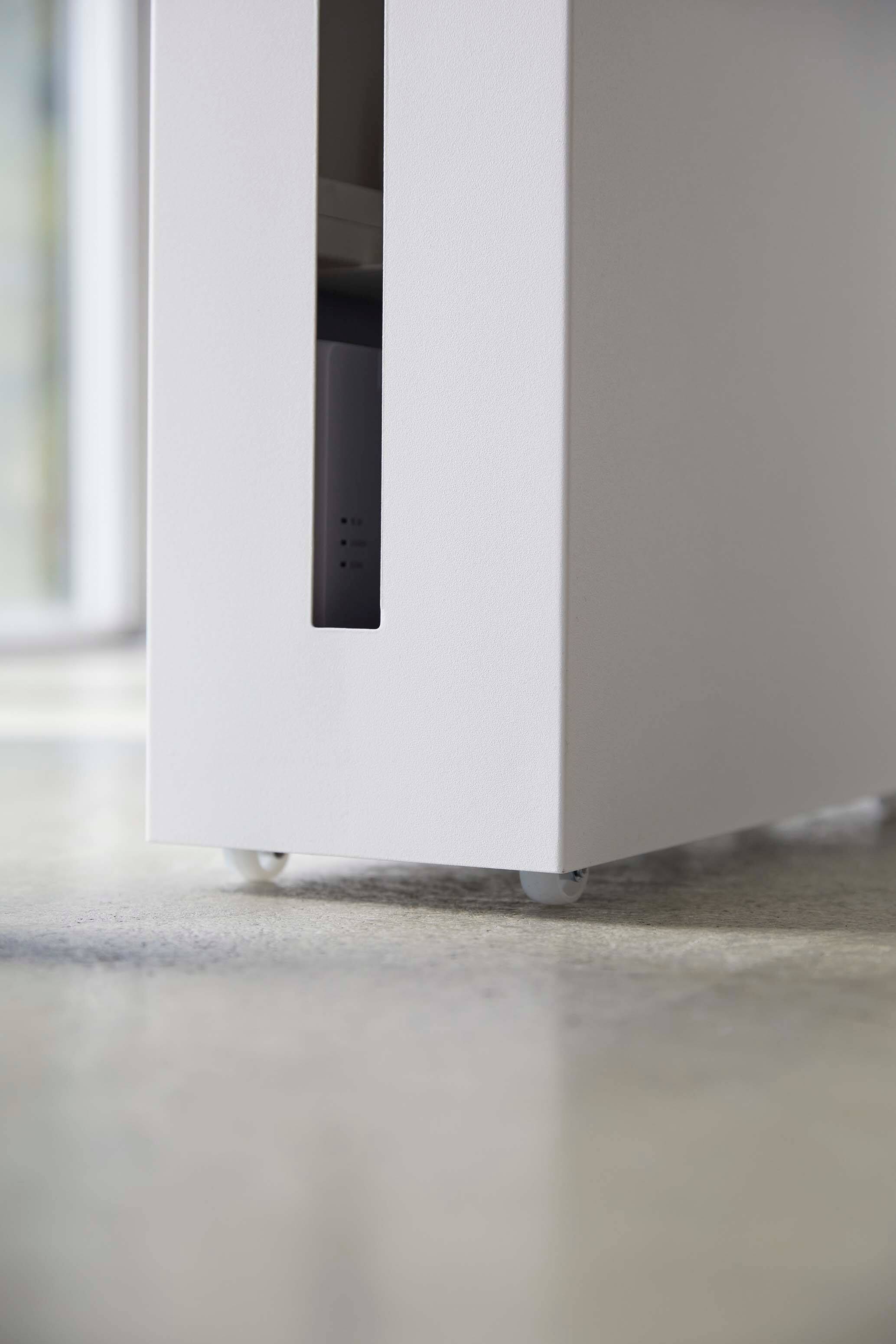 Alt View 2. Yamazaki Home - Rolling Cable Management Box - Steel.