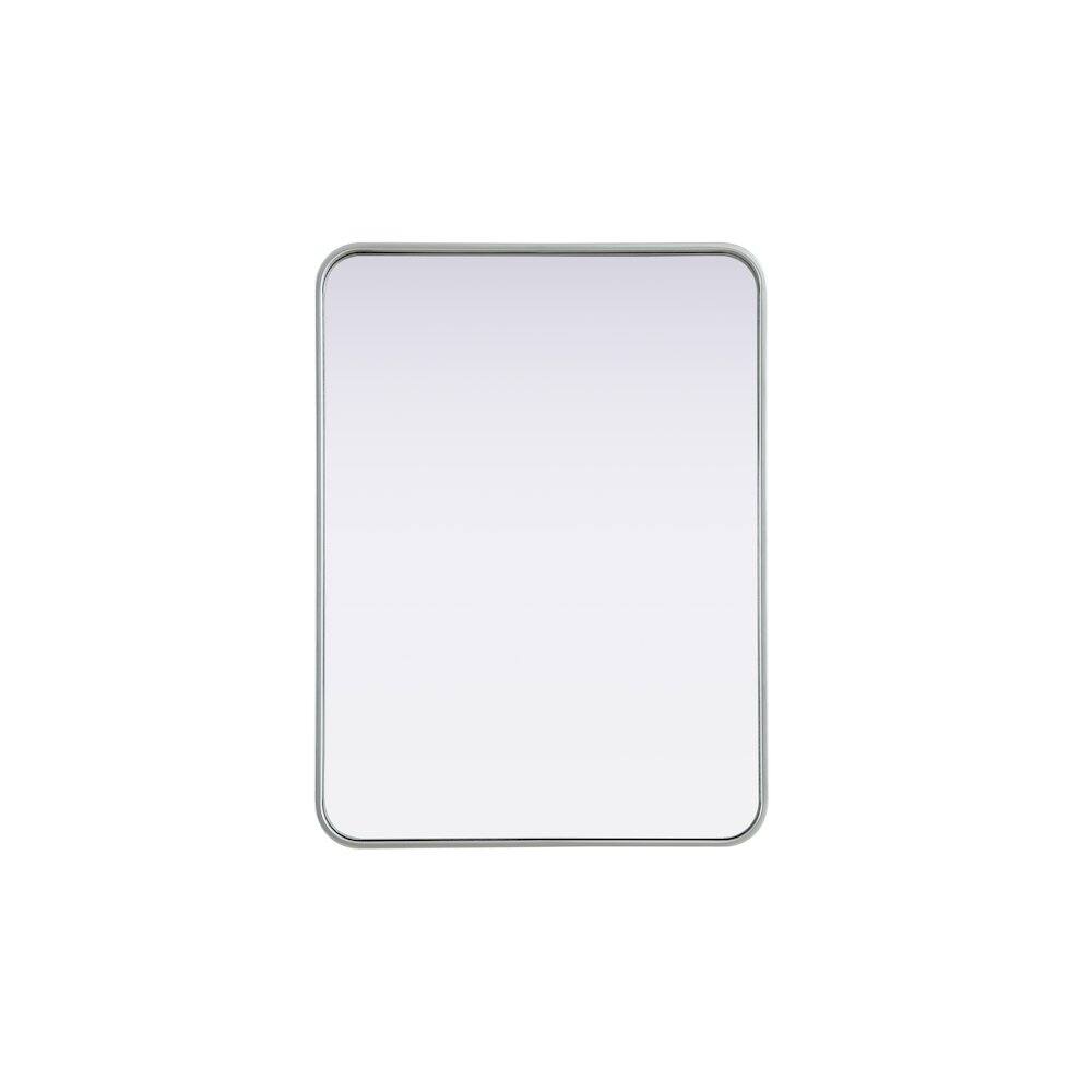 Alt View 8. Elegant Decor - Contour Metal Rectangle Mirror 24x32 in Silver - Silver.