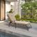 Angle. Mondawe - Adjustable Outdoor Chaise Lounge with Armrest and Cushion - Beige.