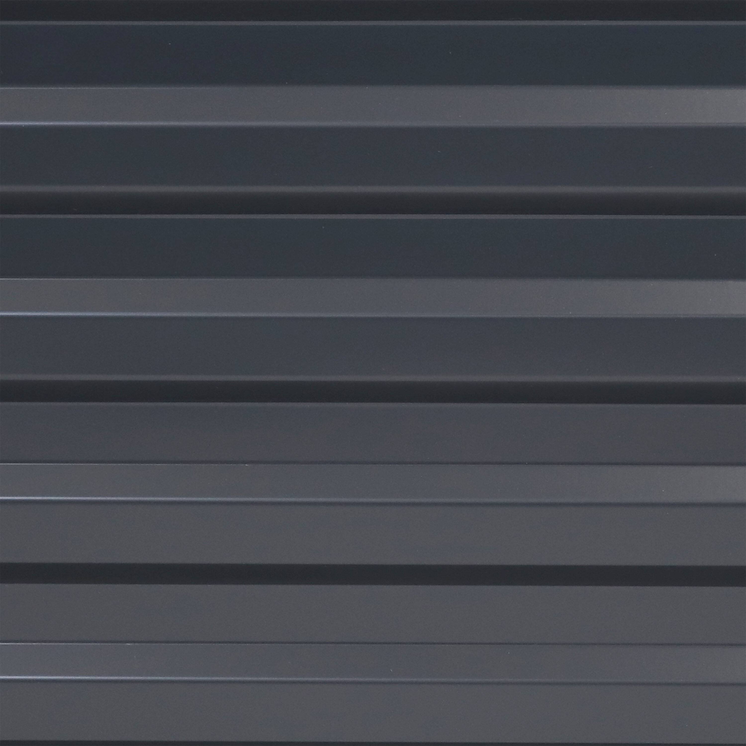 Alt View 5. Sunnydaze - Galvalume Steel Rectangle Raised Garden Bed - 71 in - Dark Gray.