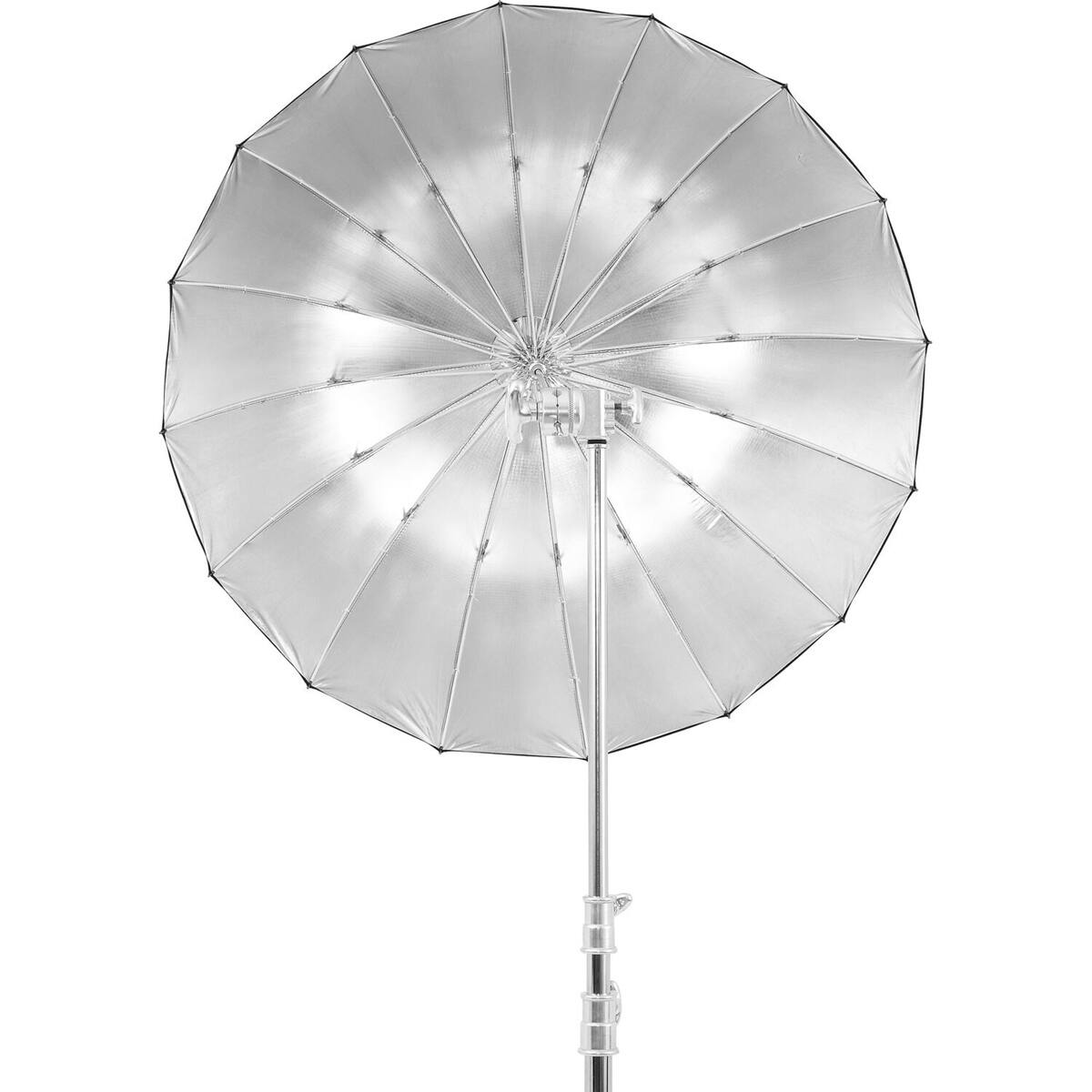 Front. Godox - Godox 41.3"/105cm Parabolic Umbrella - Silver.