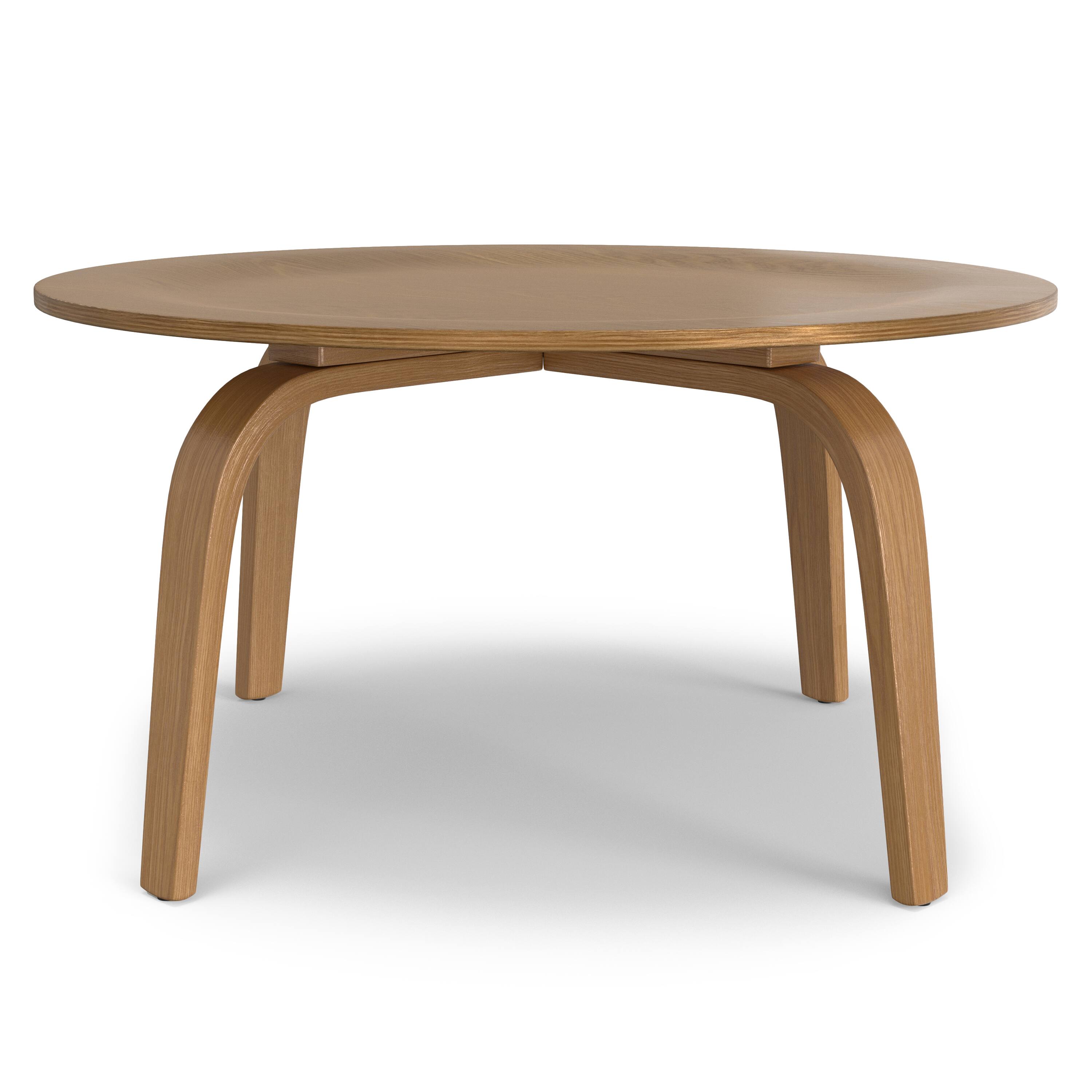 Alt View 4. Simpli Home - Payton  34 inch Wide Round Contemporary Coffee Table in Natural - Natural.