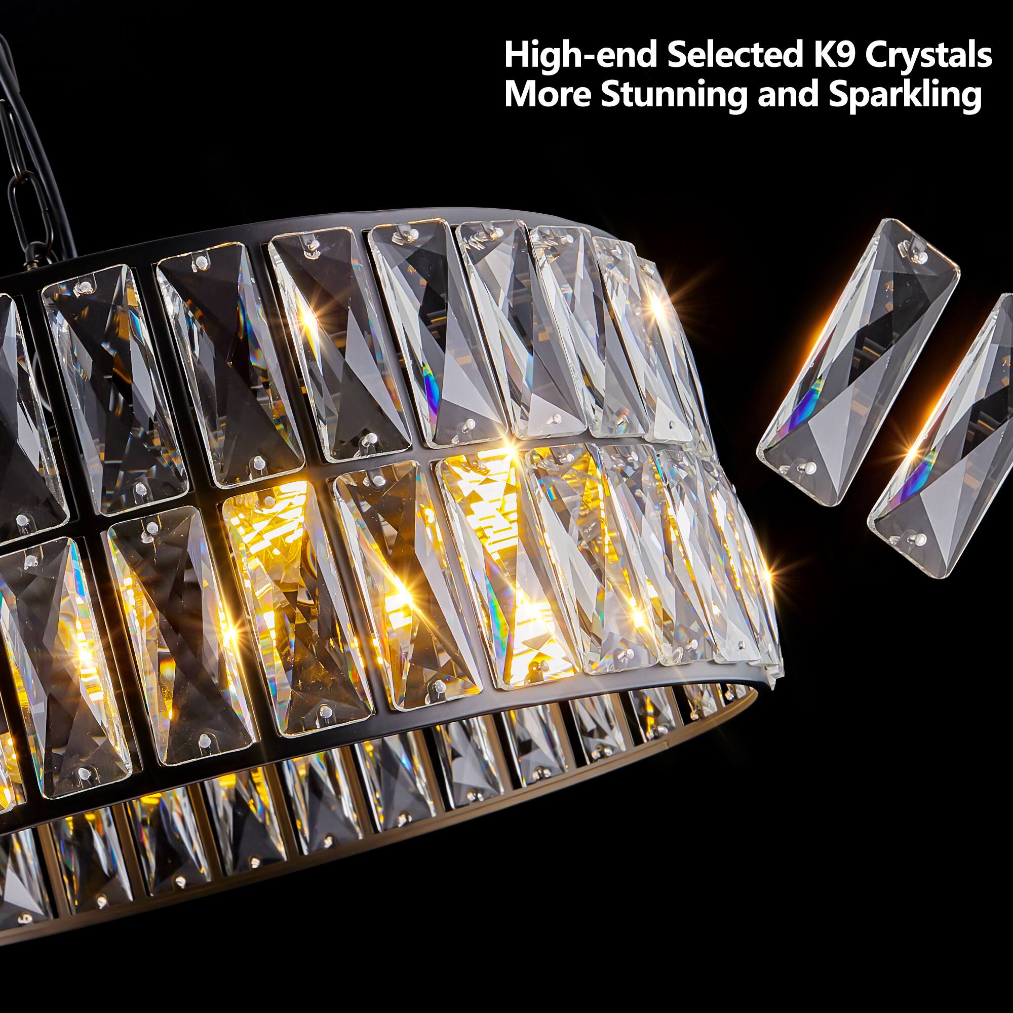 High-end Selected K9 Crystals  
More Stunning and Sparkling