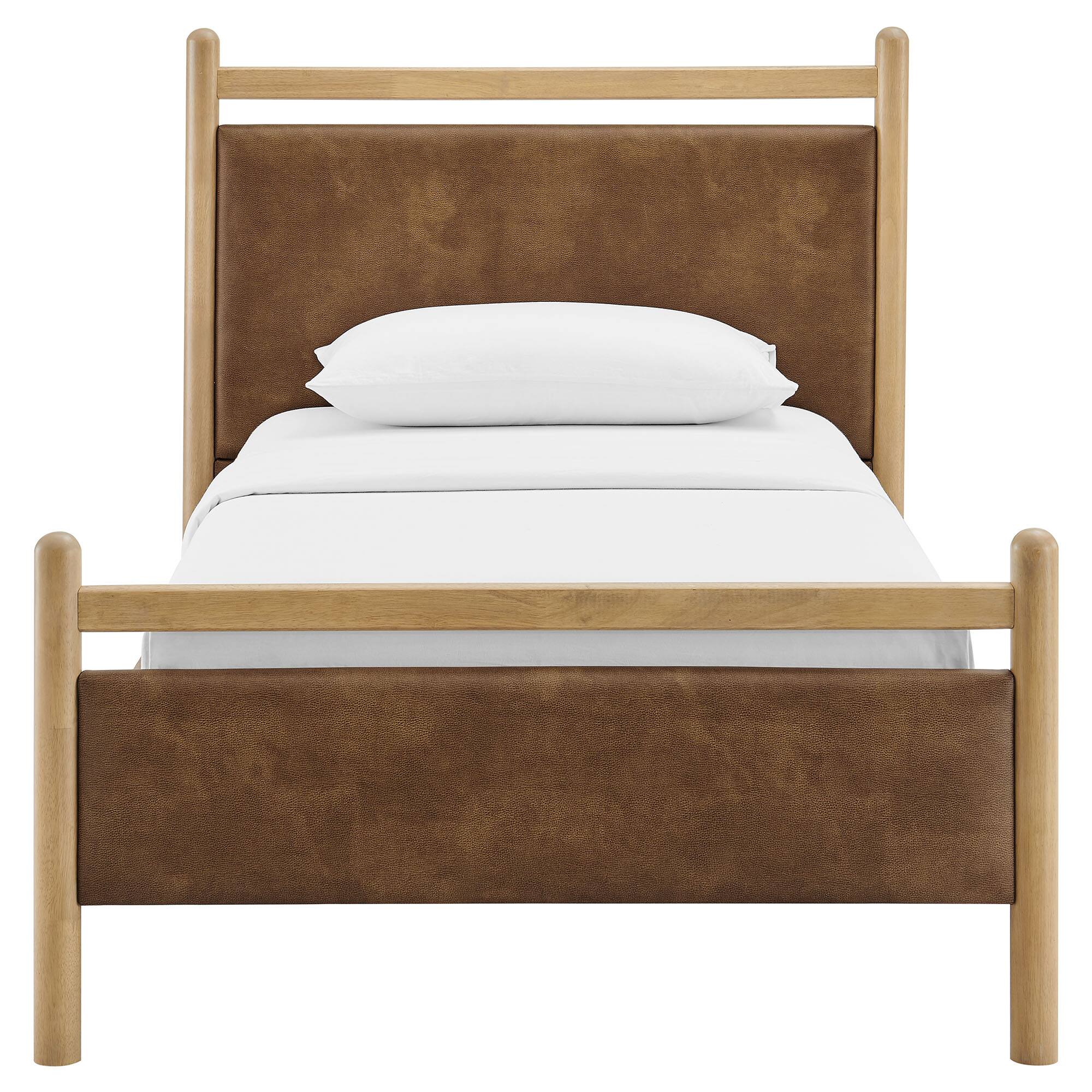 Alt View 4. Modway - Ginny Platform Bed Frame by Modway - Light Oak Canyon.