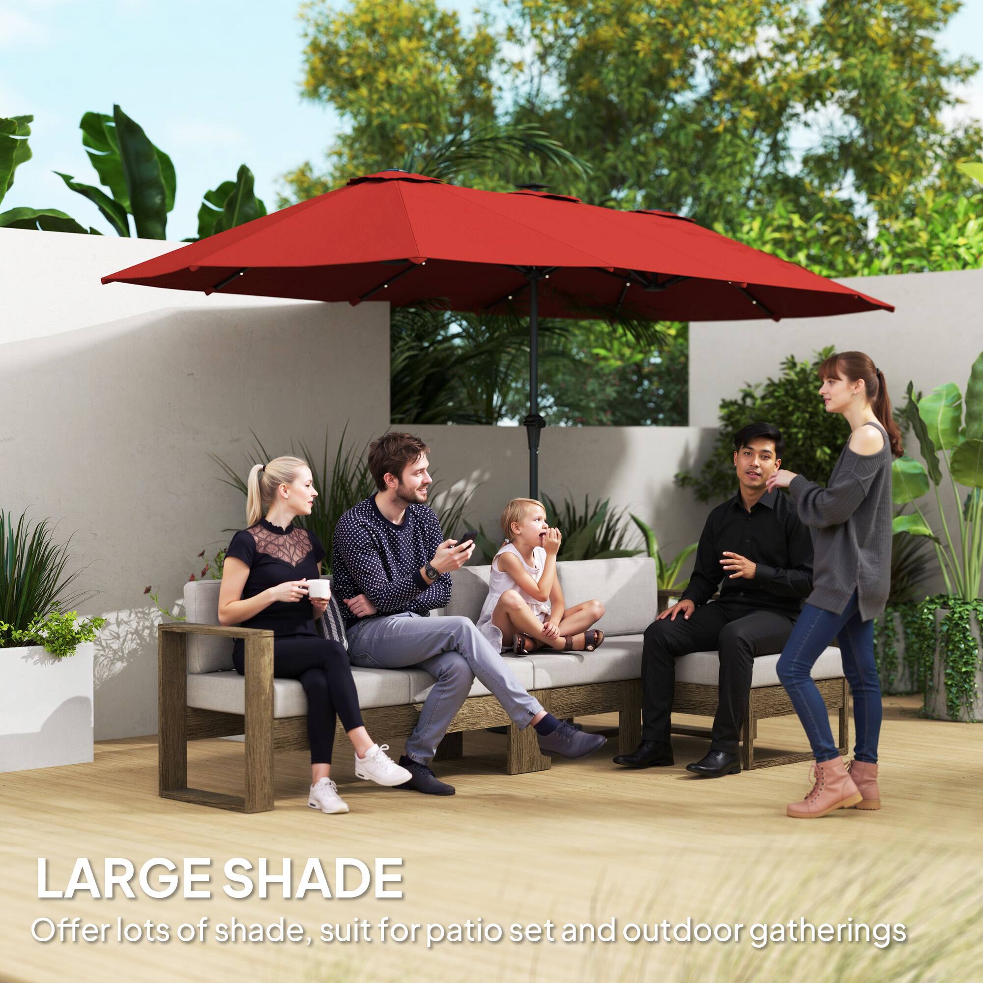 LARGE SHADE
Offer lots of shade, suit for patio set and outdoor gatherings
