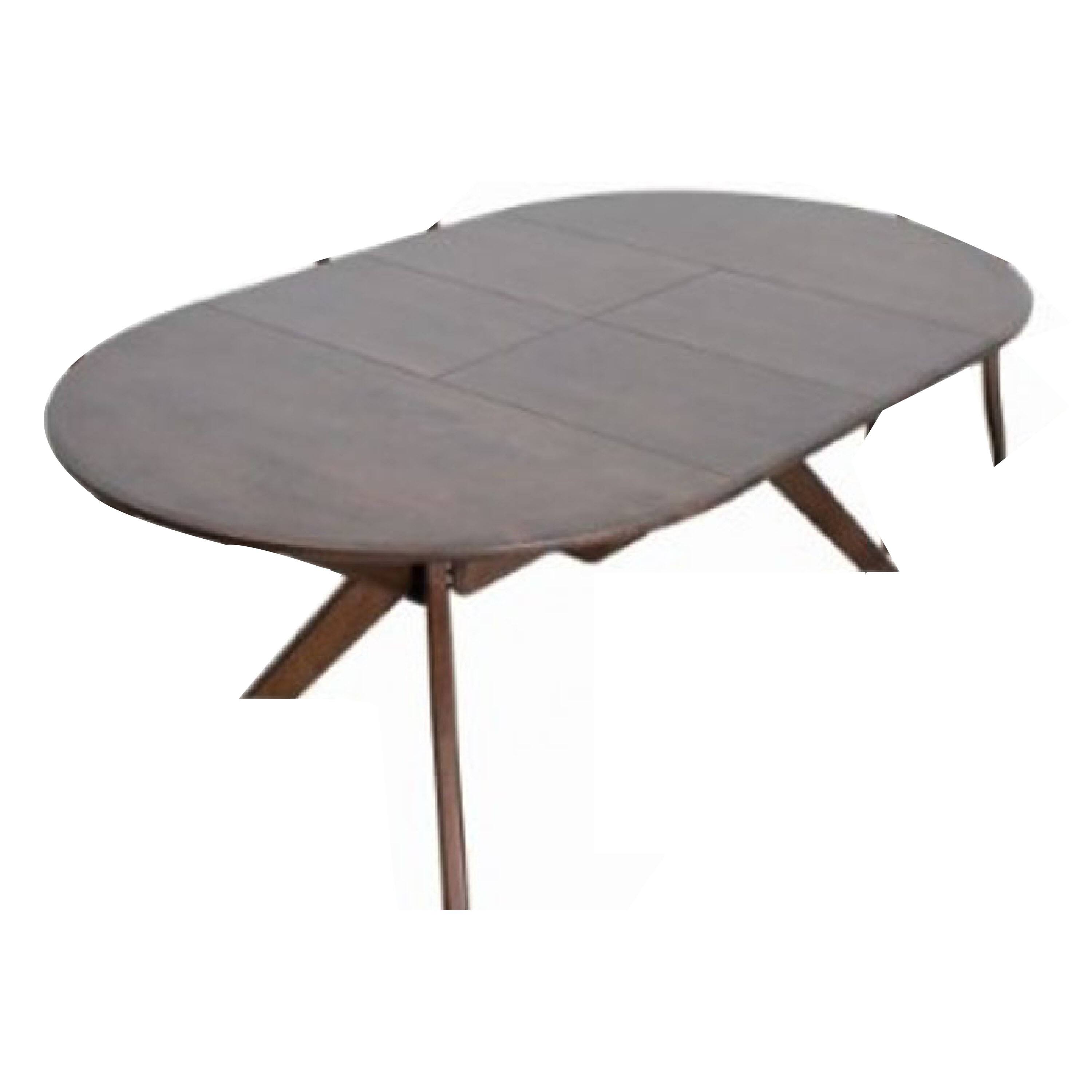 Alt View 1. Manhattan Lane - Mikie 47-79 Inch Dining Table, Extendable Brown Full Solid Wood Top - Walnut Brown.