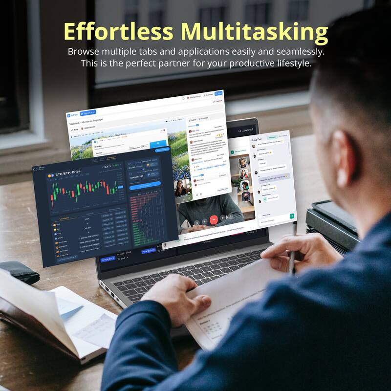Effortless Multitasking  
Browse multiple tabs and applications easily and seamlessly.  
This is the perfect partner for your productive lifestyle.