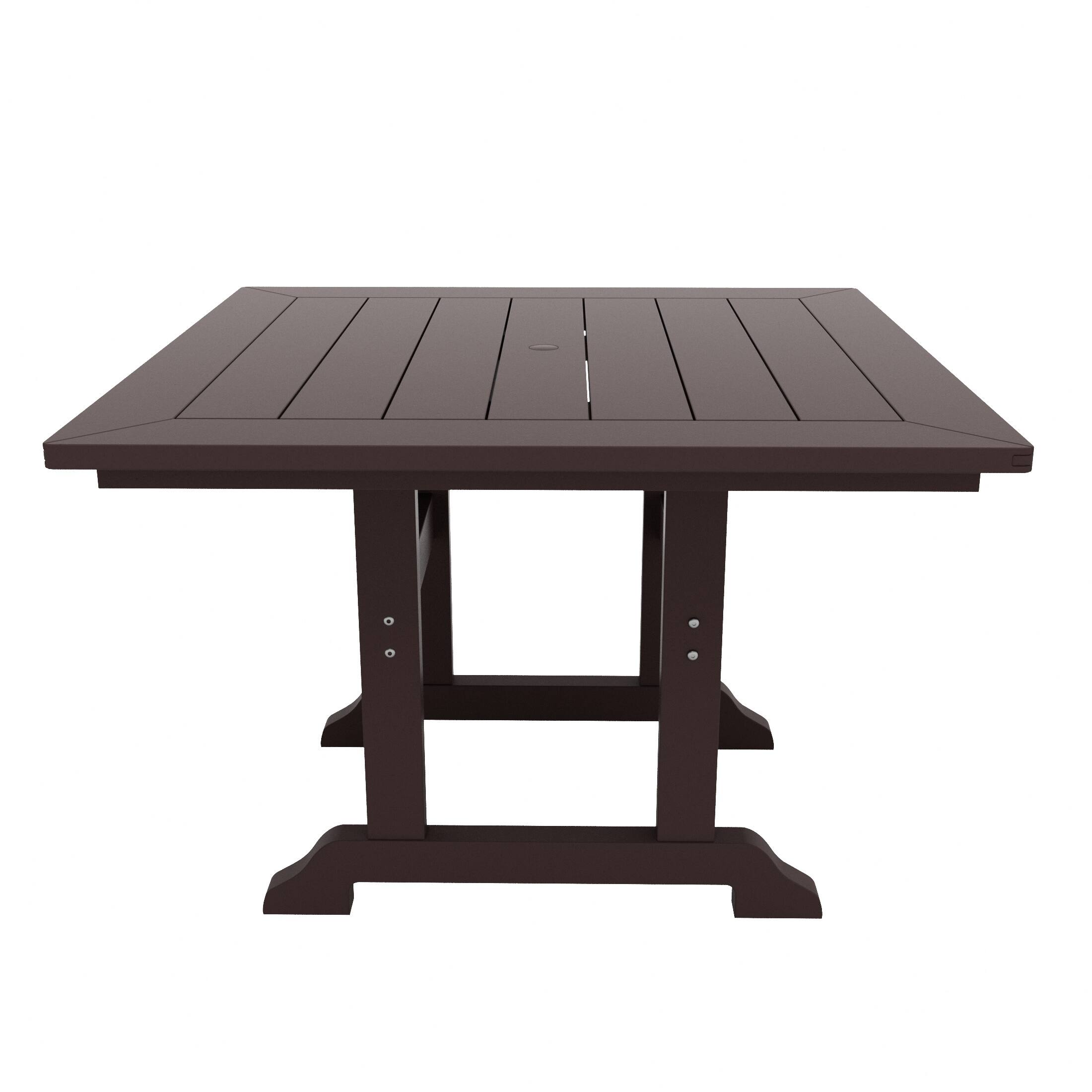 Back. WestinTrends - WestinTrends Malibu 43" Outdoor Patio Square Dining Table - Dark Brown.